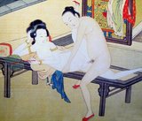 Chinese erotic art was a tradition that spanned from antiquity until its apex in the late Ming Dynasty (early 17th century). This art was not just produced for stimulation. Chinese erotica portrays ideals of feminine beauty, narratives on imperial and vernacular life, humour, tenderness and love. However, traditional Chinese erotic art remains a little known tradition because so much of it was destroyed during the Maoist era.<br/><br/>

Foot binding (pinyin: <i>chanzu</i>, literally 'bound feet') was a custom practiced on young girls and women for approximately one thousand years in China, beginning in the 10th century and ending in the first half of 20th century.<br/><br/>

Qing Dynasty sex manuals listed 48 different ways of playing with women's bound feet. For men, the primary erotic effect was a function of the lotus gait, the tiny steps and swaying walk of a woman whose feet had been bound.