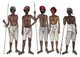 India: Five Recruits to a British Indian military unit: 'Ummee Chund, Indur, Goolzaree, Bukhtawur and Juhaz'. Anonymous watercolour, c. 1815